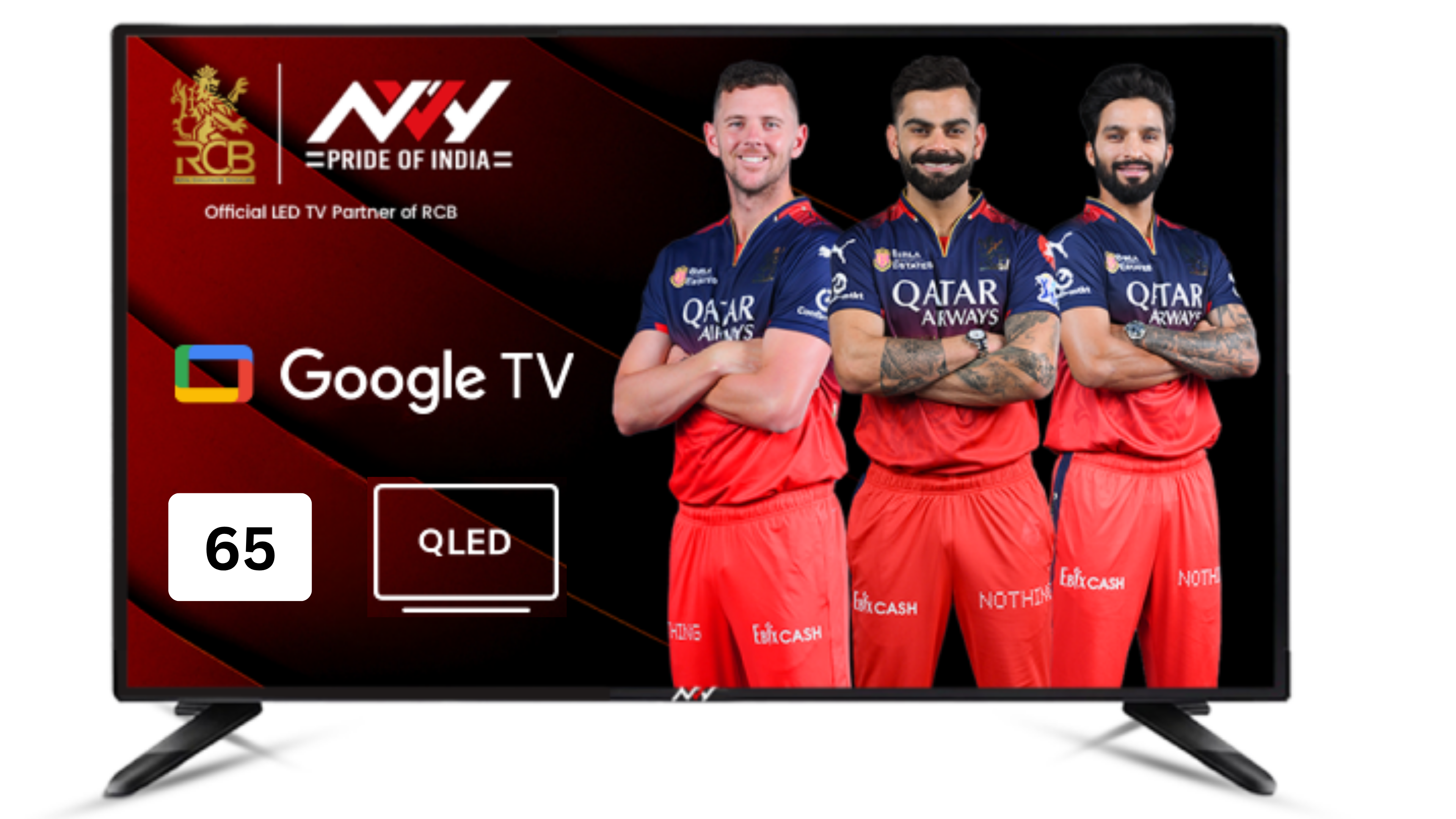 NVY- 65 inch | QLED Google TV | Frameless Cabinet