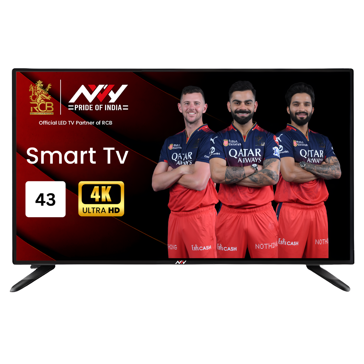 NVY- 43 inch | Android Smart 4K TV | Frameless Cabinet