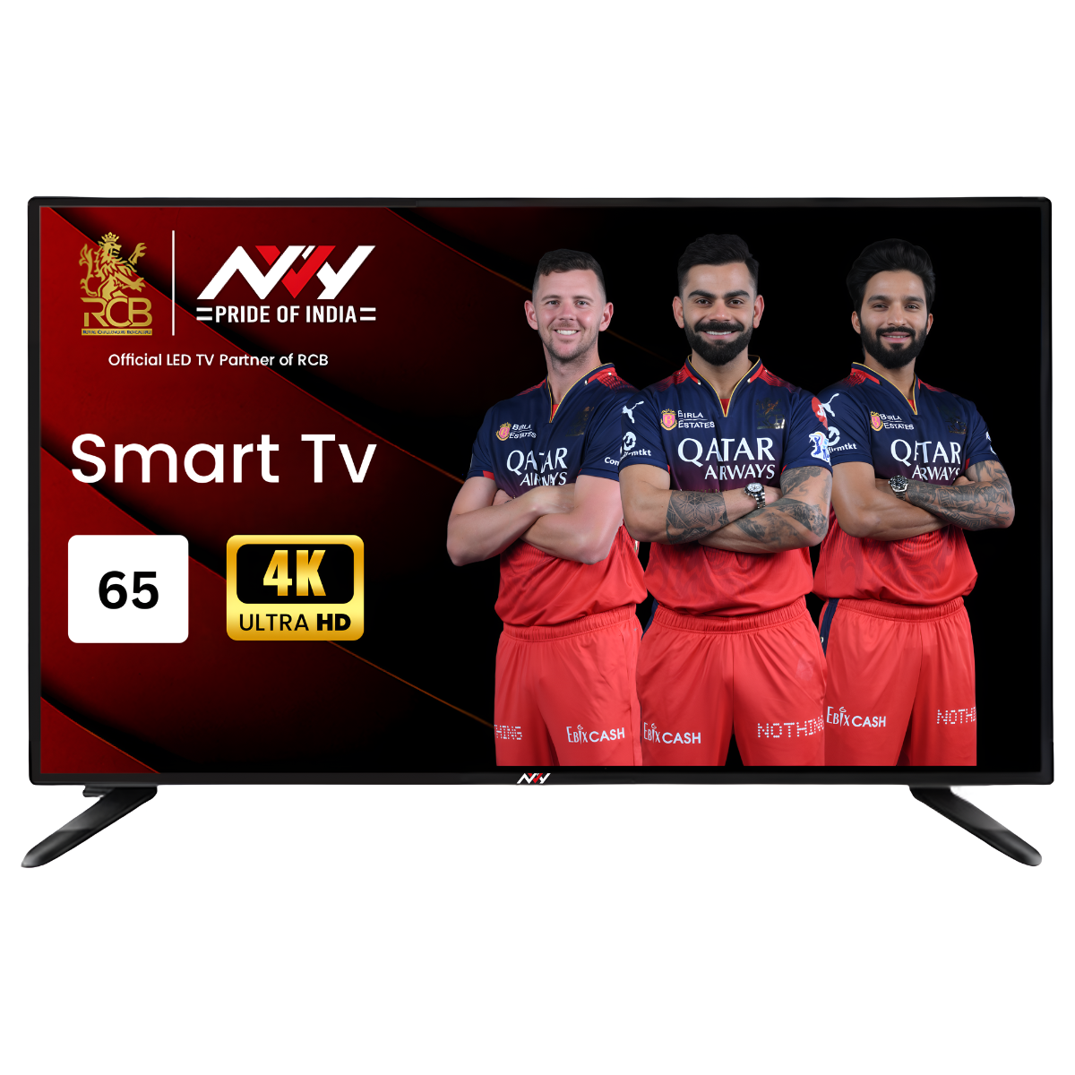 NVY- 65 inch | Android Smart 4K TV | Frameless Cabinet