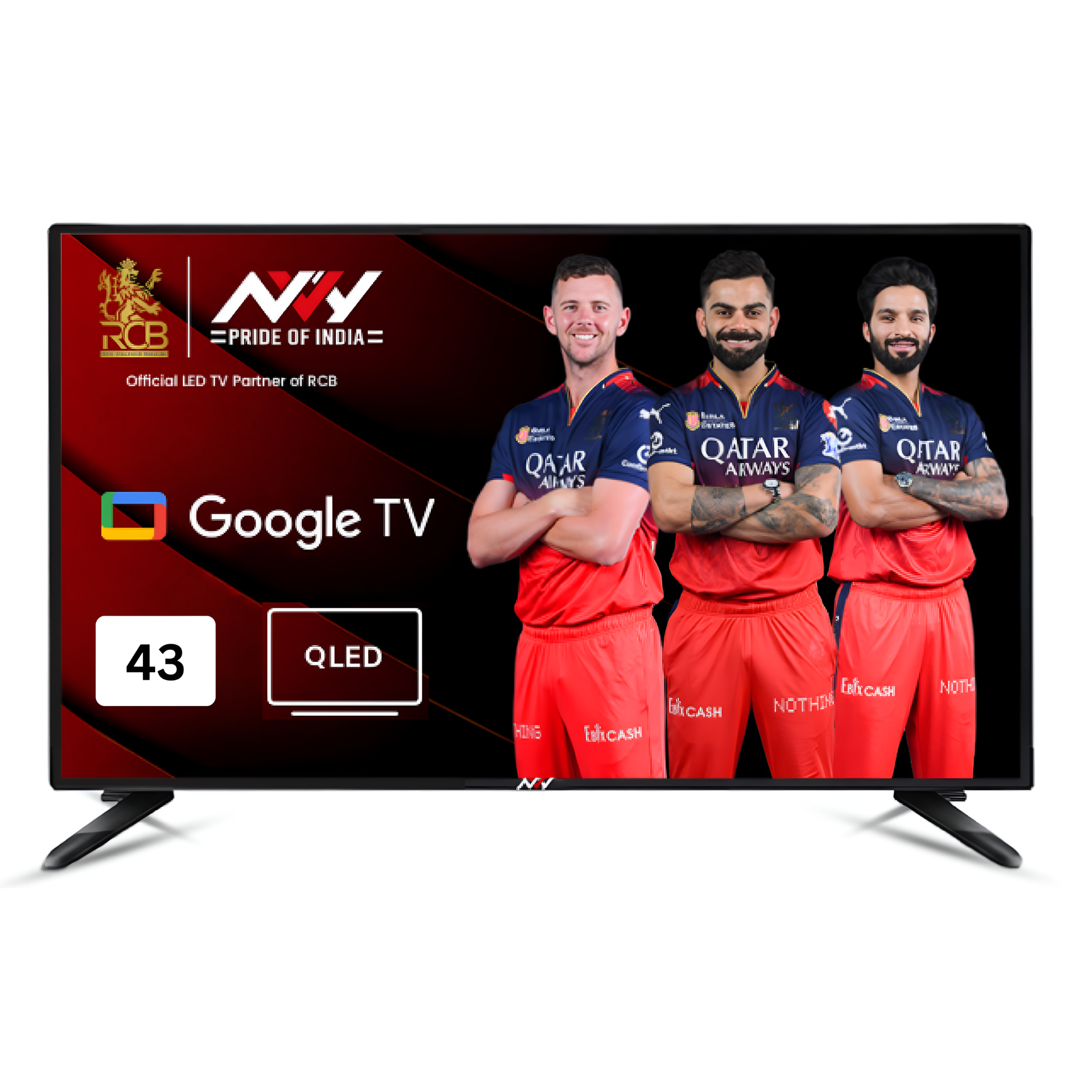 NVY- 43 inch | QLED Google TV | Frameless Cabinet
