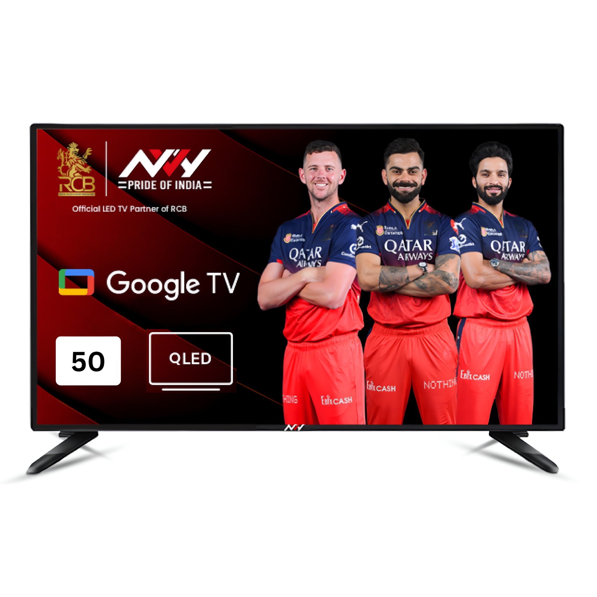NVY- 50 inch | QLED Google TV | Frameless Cabinet