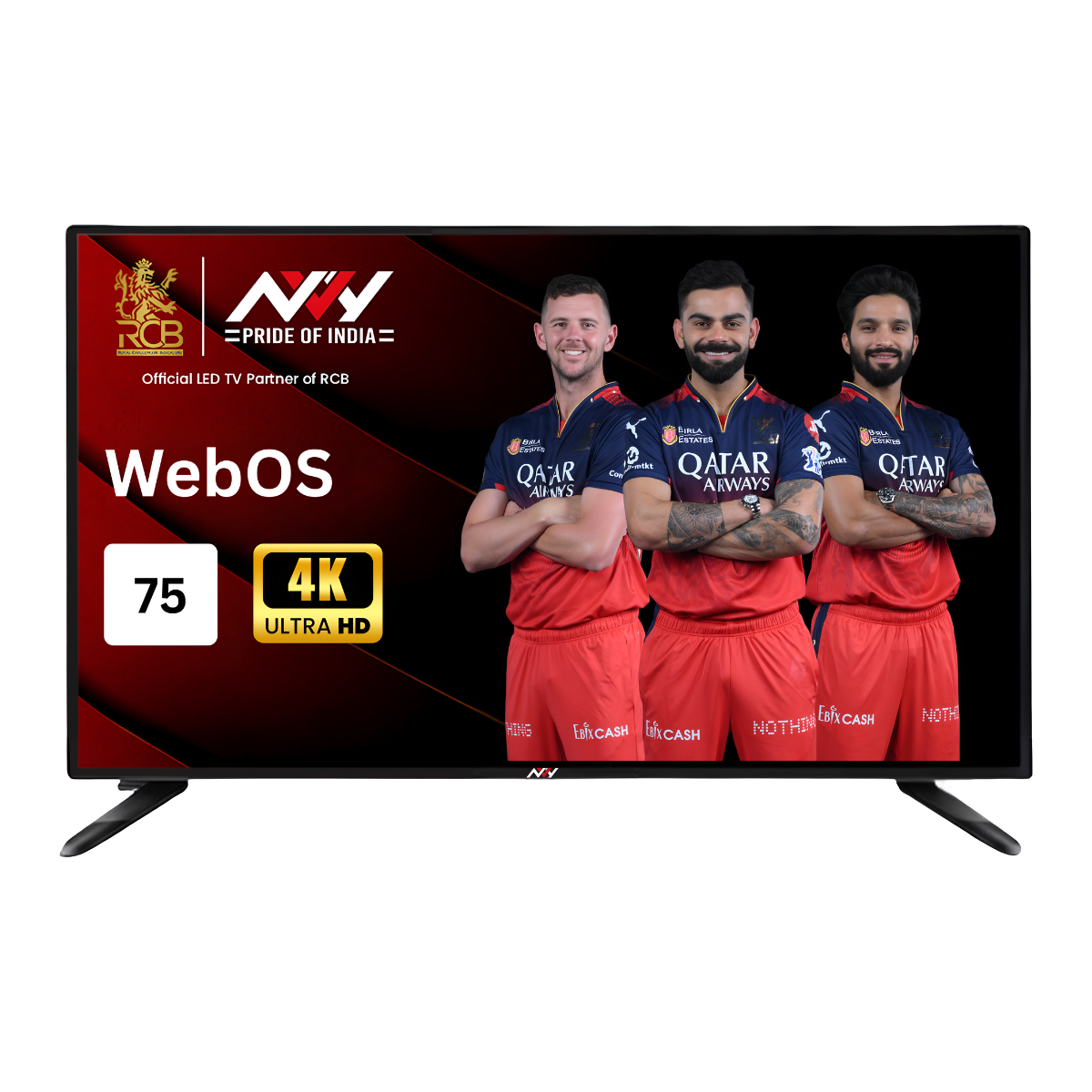 NVY- 75 inch | Smart 4K WebOS | Frameless Cabinet