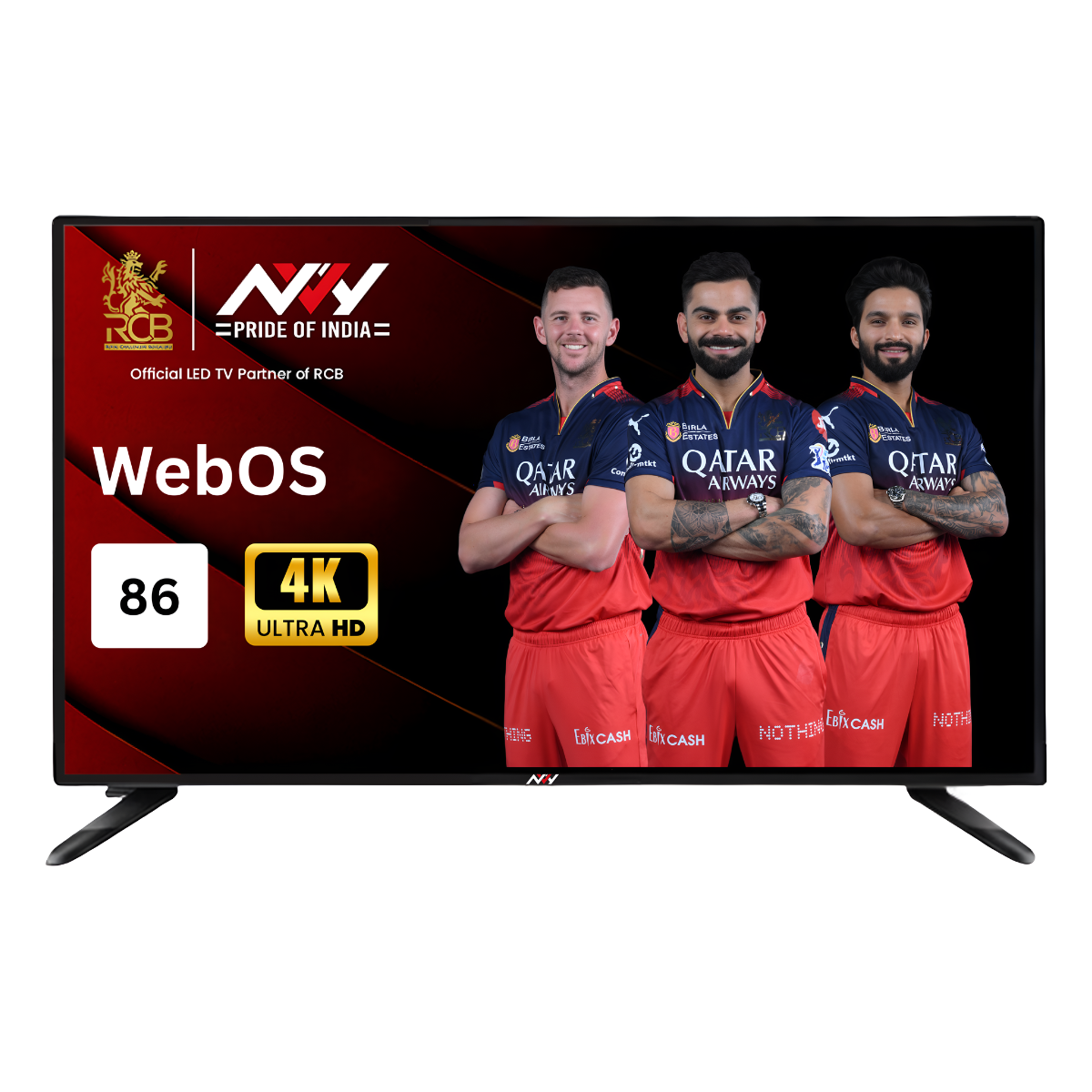 NVY- 86 inch | Smart 4K WebOS | Frameless Cabinet